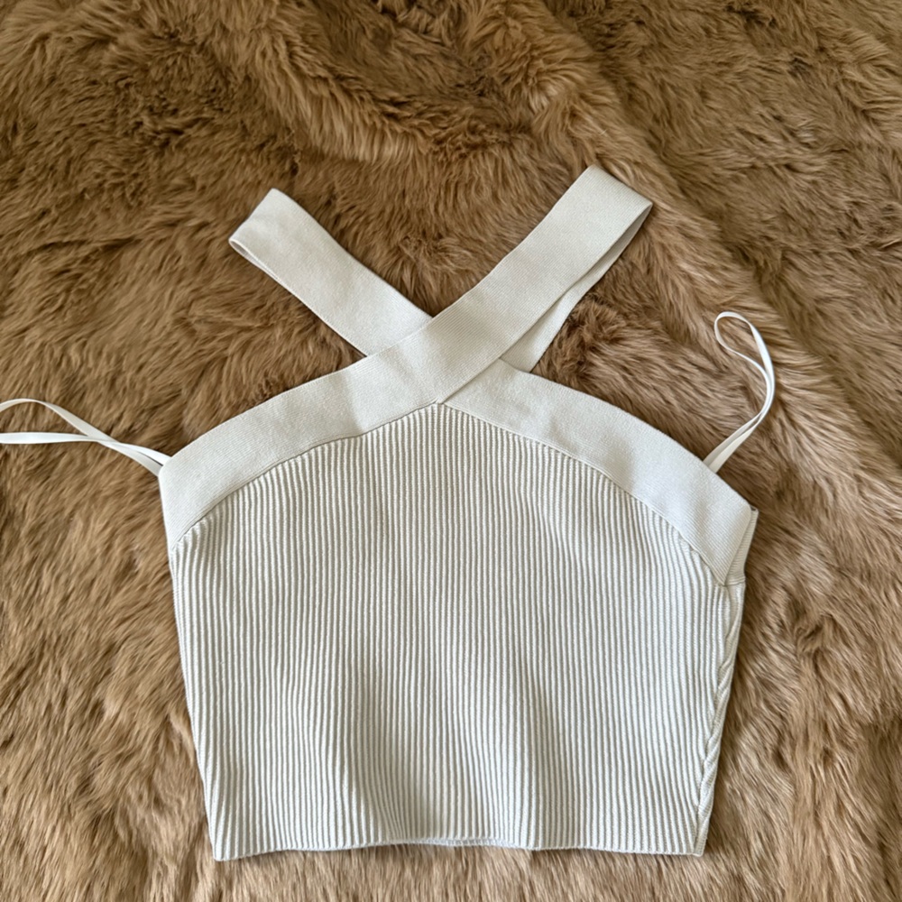 Aritzia (babaton) thick knit crop top size medium